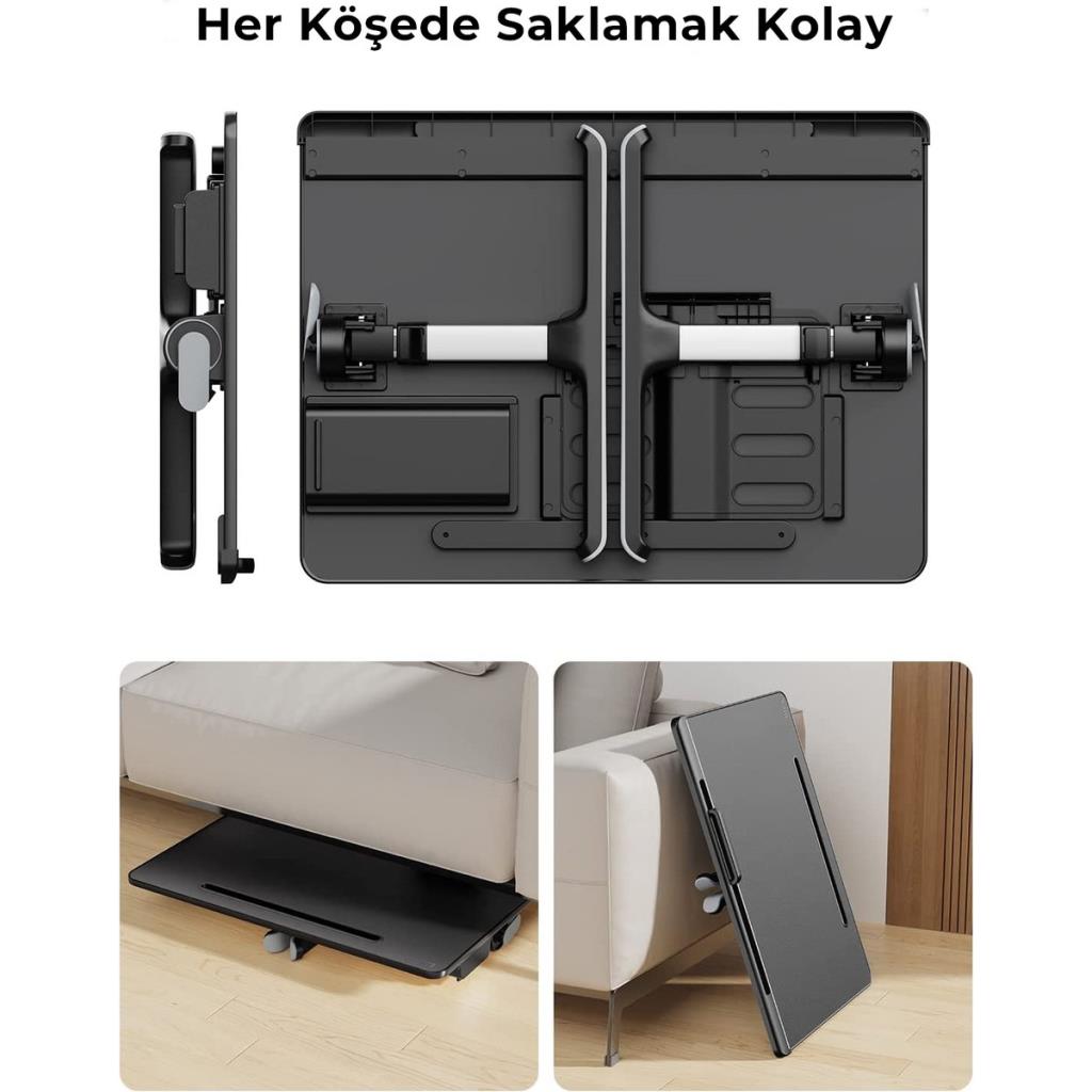 Bix Saiji K7 Ultimate Notebook ve Tablet Çalışma Masası Siyah