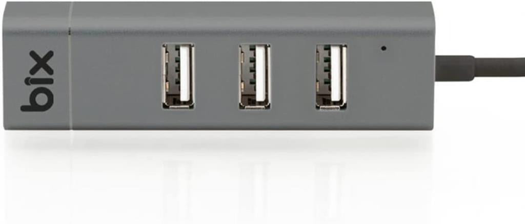 Bix BX03HB 4in1 USB Hub 1Gbps Ethernet, 3x USB 2.0 Macbook, iMac / Windows Uyumlu Çoklayıcı Adaptör