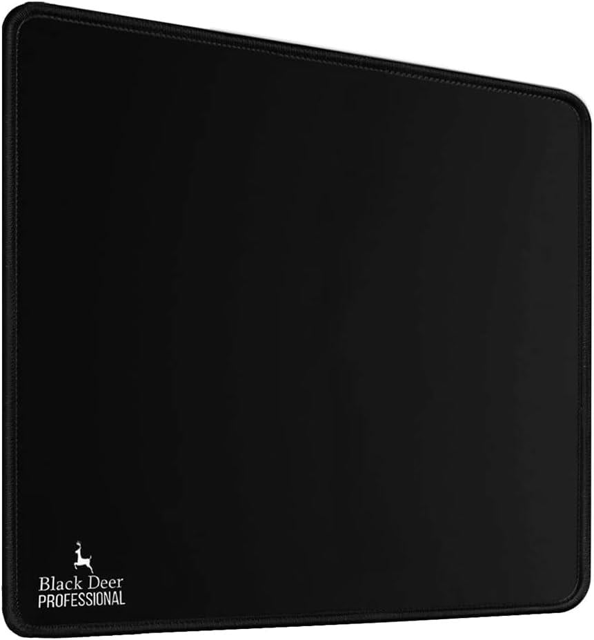 Black Deer Oyuncu Mouse Pad, Fare Altlığı, Kenar Dikişli, Kaymaz Taban, Ofis Tipi, Pürüzsüz Yüzey, Çalışma Masası Altlığı (35x28 M) Outlet