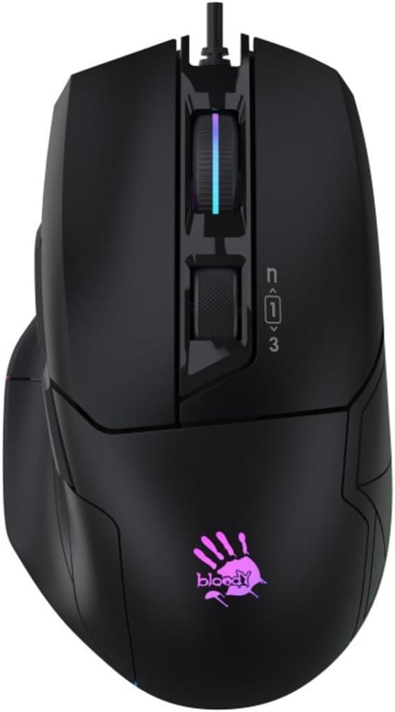 Bloody W70 Max Siyah RGB Optik Kablolu Oyuncu Mouse - teşhir