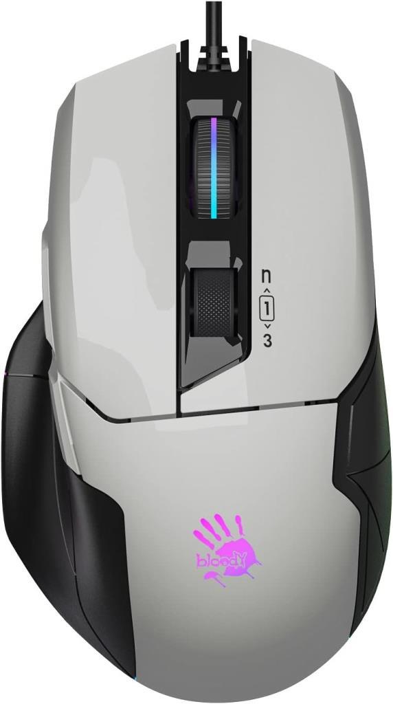 Bloody W70 Max Beyaz RGB Optik Kablolu Oyuncu Mouse - Teşhir