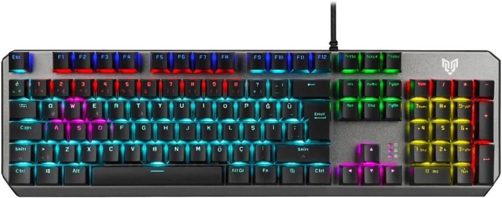 Blueforce Shooter Rainbow Mekanik Gaming Oyuncu Klavyesi Red Switch Q Türkçe Teşhir
