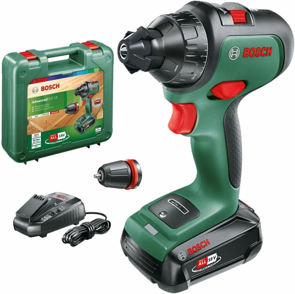 Bosch AdvancedDrill 18 Tek Akülü 2.5 Ah Vidalama Makinesi - Teşhir