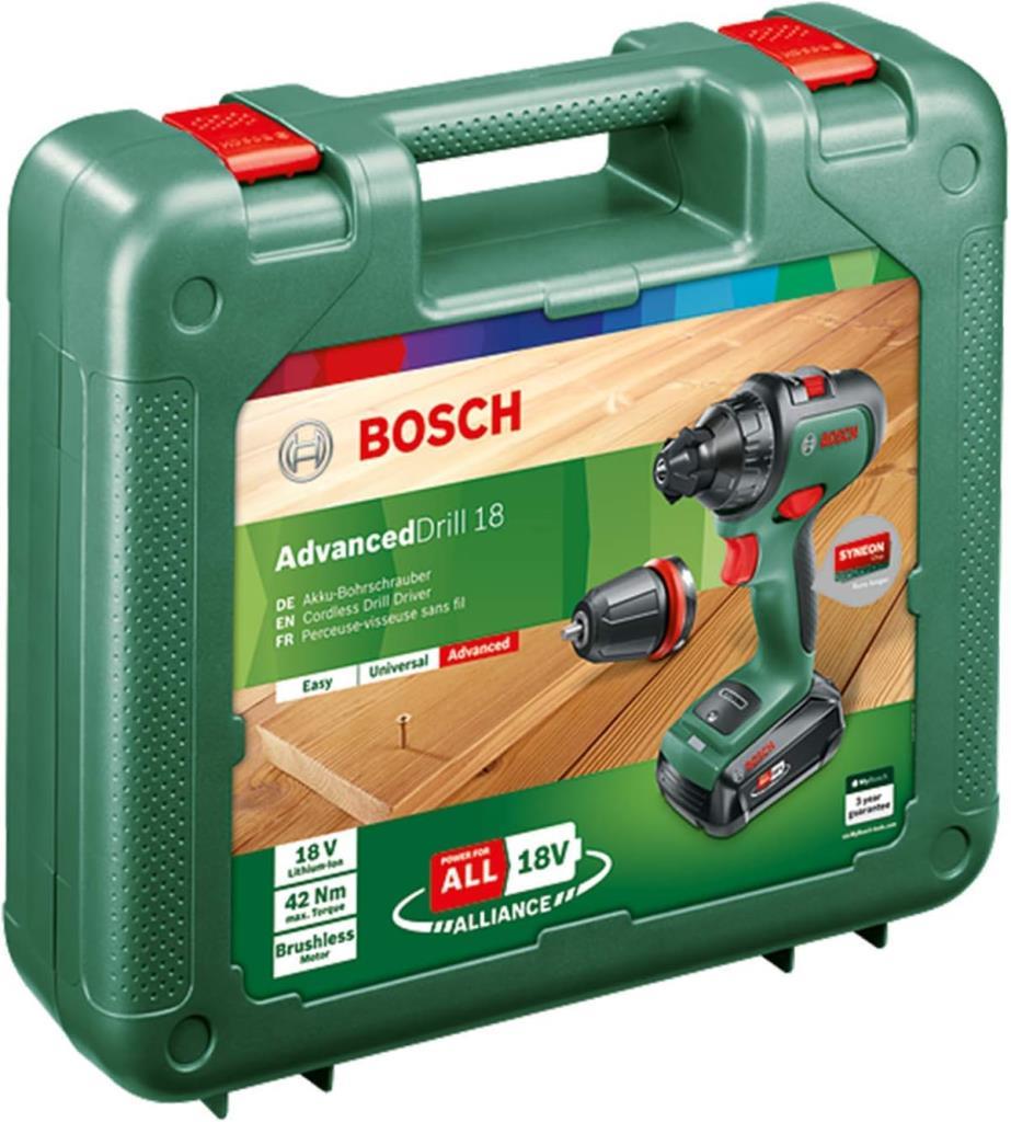 Bosch AdvancedDrill 18 Tek Akülü 2.5 Ah Vidalama Makinesi - Teşhir