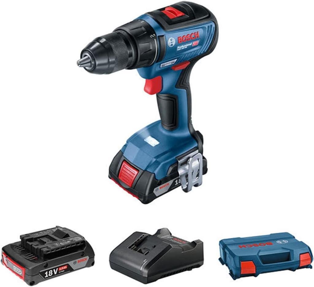 Bosch Professional GSR 18V-50 Akülü Delme Vidalama Makinesi (18 Volt, 2 x 2,0 Ah Akü, Şarj Cihazı, Yumuşak/Sert Tork: 28/50 Nm; L-Case Plastik Çanta) Outlet