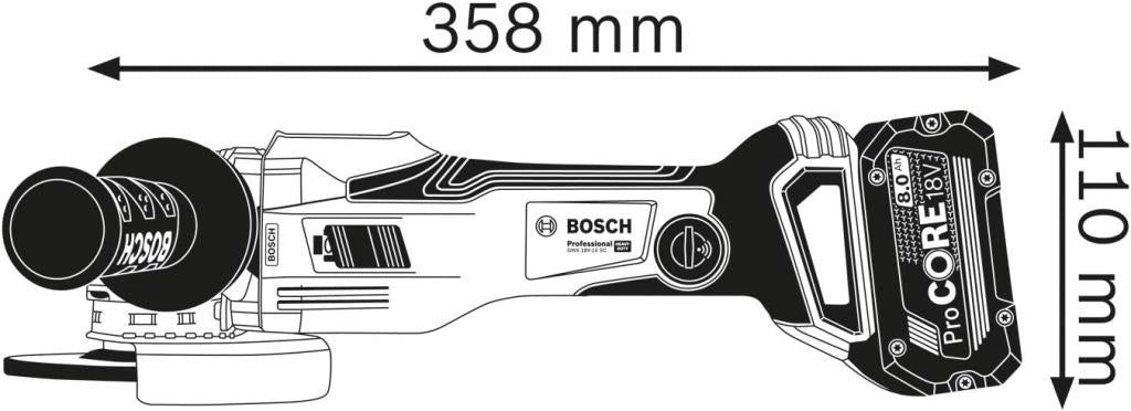 Bosch GWX 18V-15 SC Aküsüz Taşlama Makinesi