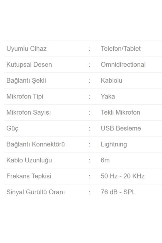 Boya BY-M2 Lisanslı iPhone Yaka Mikrofonu