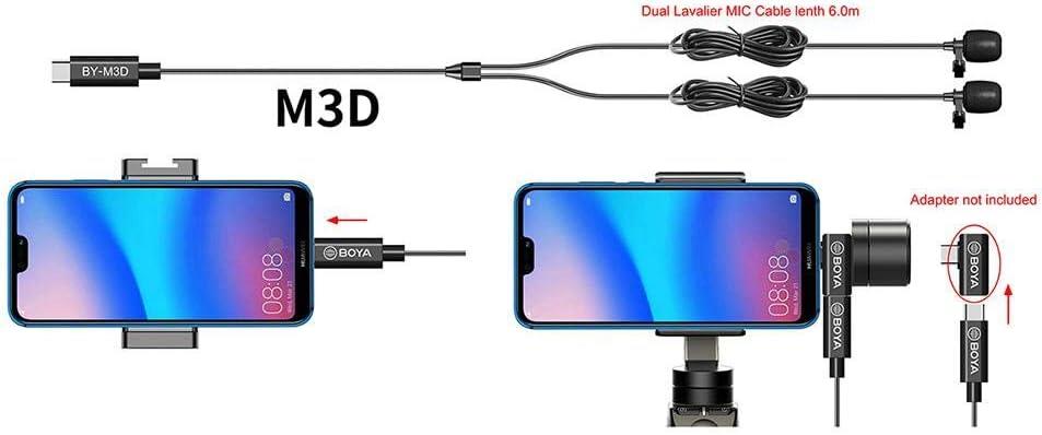 Boya BY-M3D Type-C Telefon İkili Yaka Mikrofonu Outlet