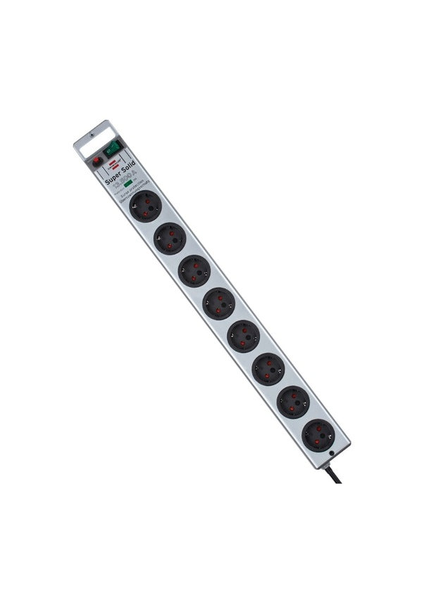 Brennenstuhl Super Solid Surge Protection 13.500 mAh Anahtarlı 8'li 2.5 m Akım Korumalı Priz