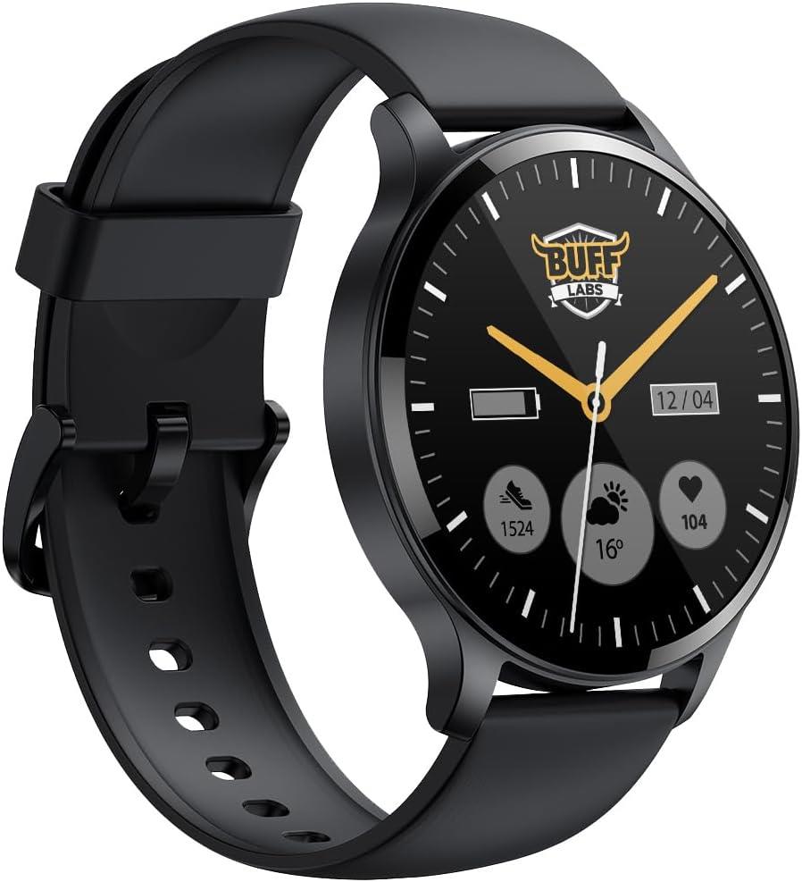 BUFF LABS Buff Akıllı Saat 1.43 İnç Büyük Ekran IP68 Spor Mod BT5.2 Siyah, Buff Labs, 47mm Teşhir