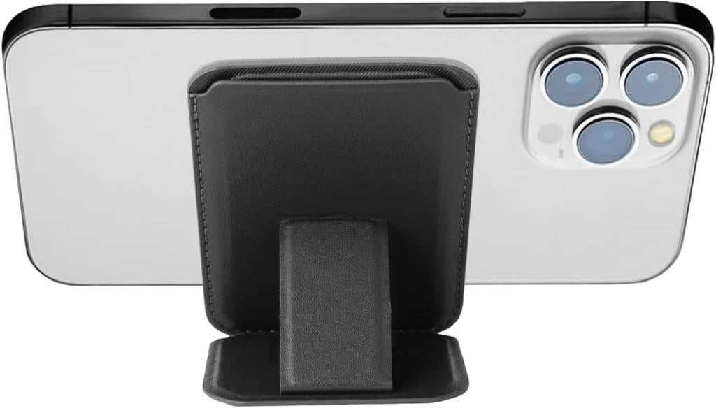 Buff iphone MagSafe Stand Deri Cüzdan Siyah - Outlet