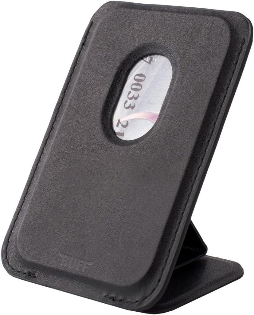 Buff iphone MagSafe Stand Deri Cüzdan Siyah - Outlet