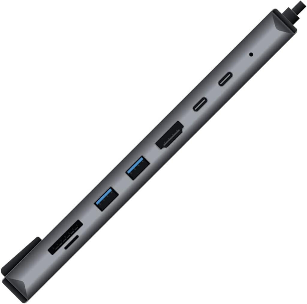 Buff Labs Type C USB 8 in 1 Hub Çoklayıcı Adaptör USB 3.0, HDMI, USB C, SD, Ethernet - Outlet