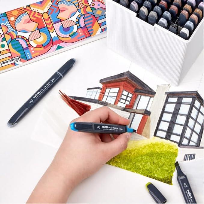 Carioca Plus Sketch Hard Box 80'li Çift Taraflı Marker Kalem Seti - OUTLET