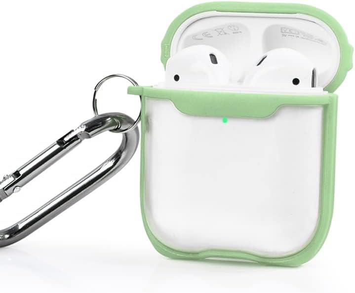 Casen Apple AirPods Kılıfı, Yeşil Çizgili, Transpara