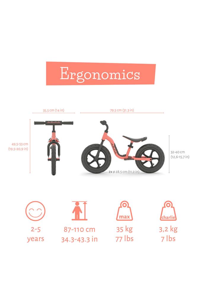 Chillafish Charlie Sport Pembe 12 Jant Çocuk Denge Bisikleti Outlet