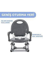 Chicco Pocket Snack Yükseltici Mama Sandalyesi Dark Grey