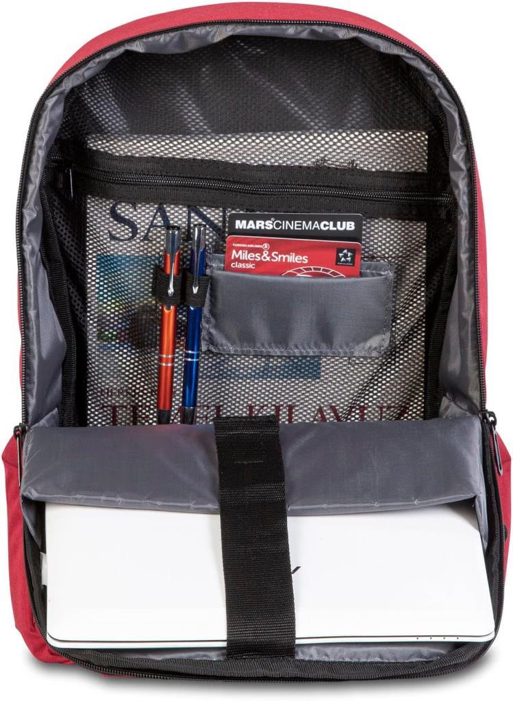 Classone BP-TW1702 Twin Color 17" Uyumlu Notebook Çantası, Kırmızı - Outlet