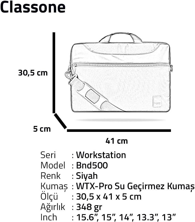 Classone Workstation BND500 15.6" Laptop Çantası - OUTLET