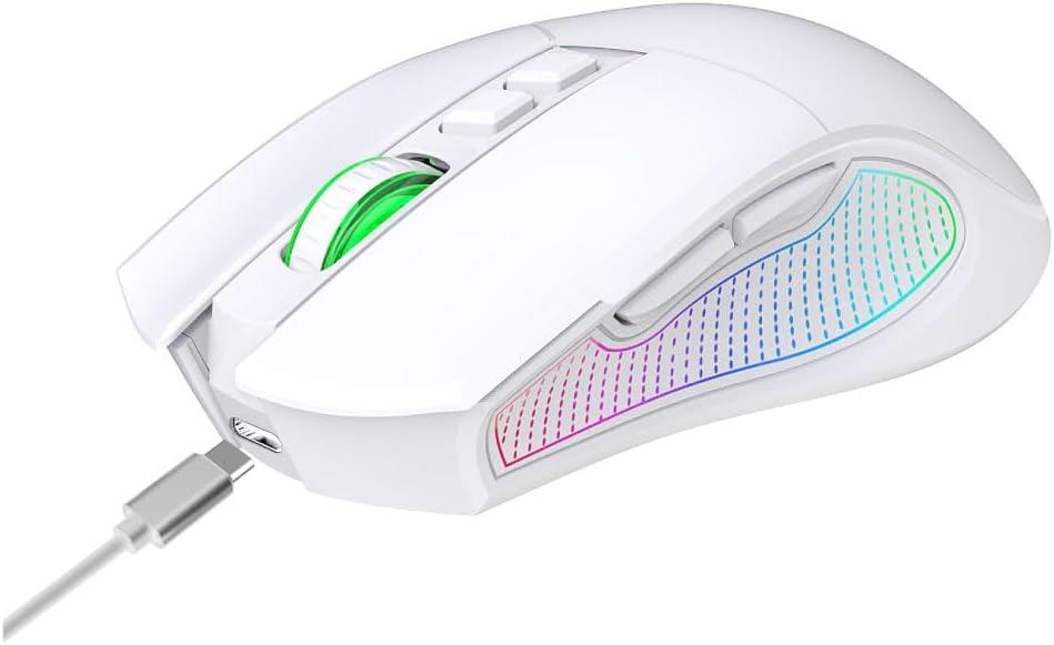 Claws Crossfire Air V1 Beyaz RGB Makrolu Şarjlı Optik Kablolu/Kablosuz Oyuncu Mouse - TEŞHİR