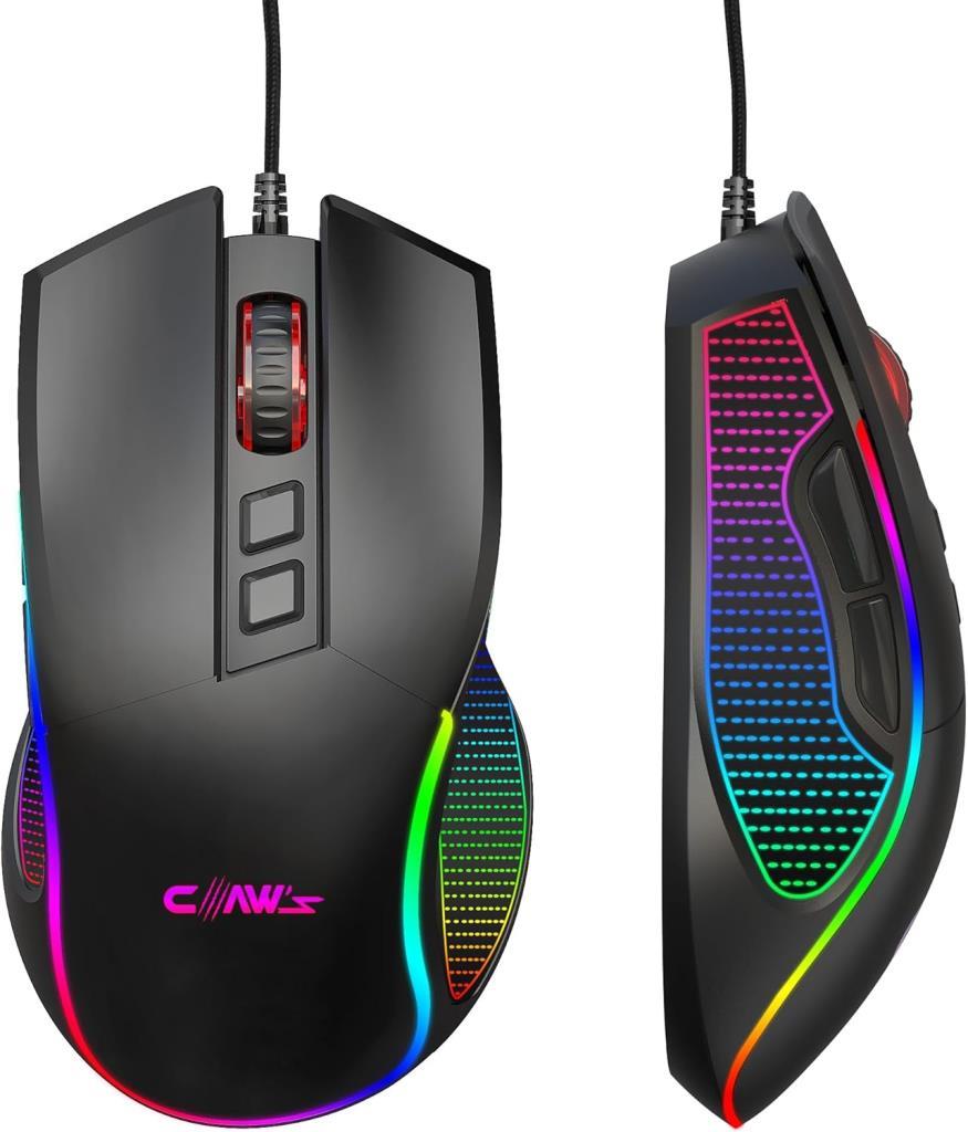 Claw's Crossfire V1 12800 Dpi Makro Yazılımlı Chromatic RGB Gaming Mouse - Siyah Teşhir