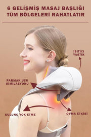 THOMAX Ovmalı Masaj Aleti Boyun Sırt Bel Dayanıklı Şarjlı Gelişmiş Masaj Aleti