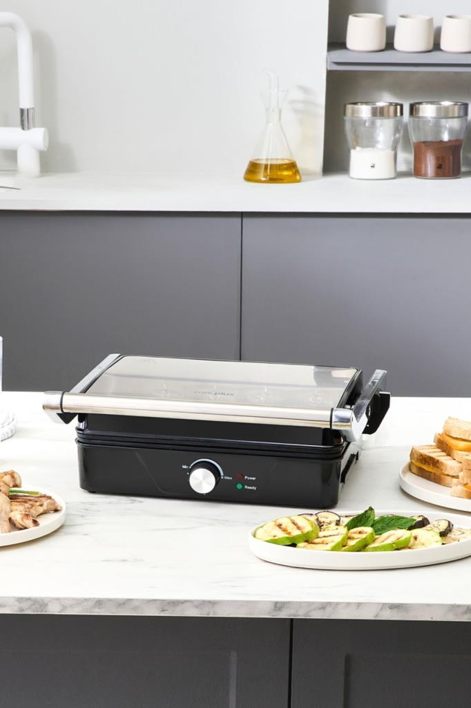 Cookplus Inox 2000 W Izgara ve Tost Makinesi Outlet