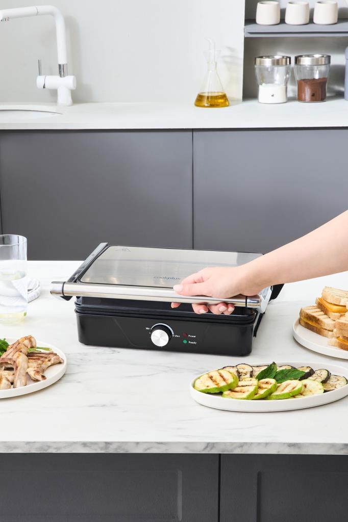 Cookplus Inox 2000 W Izgara ve Tost Makinesi Outlet