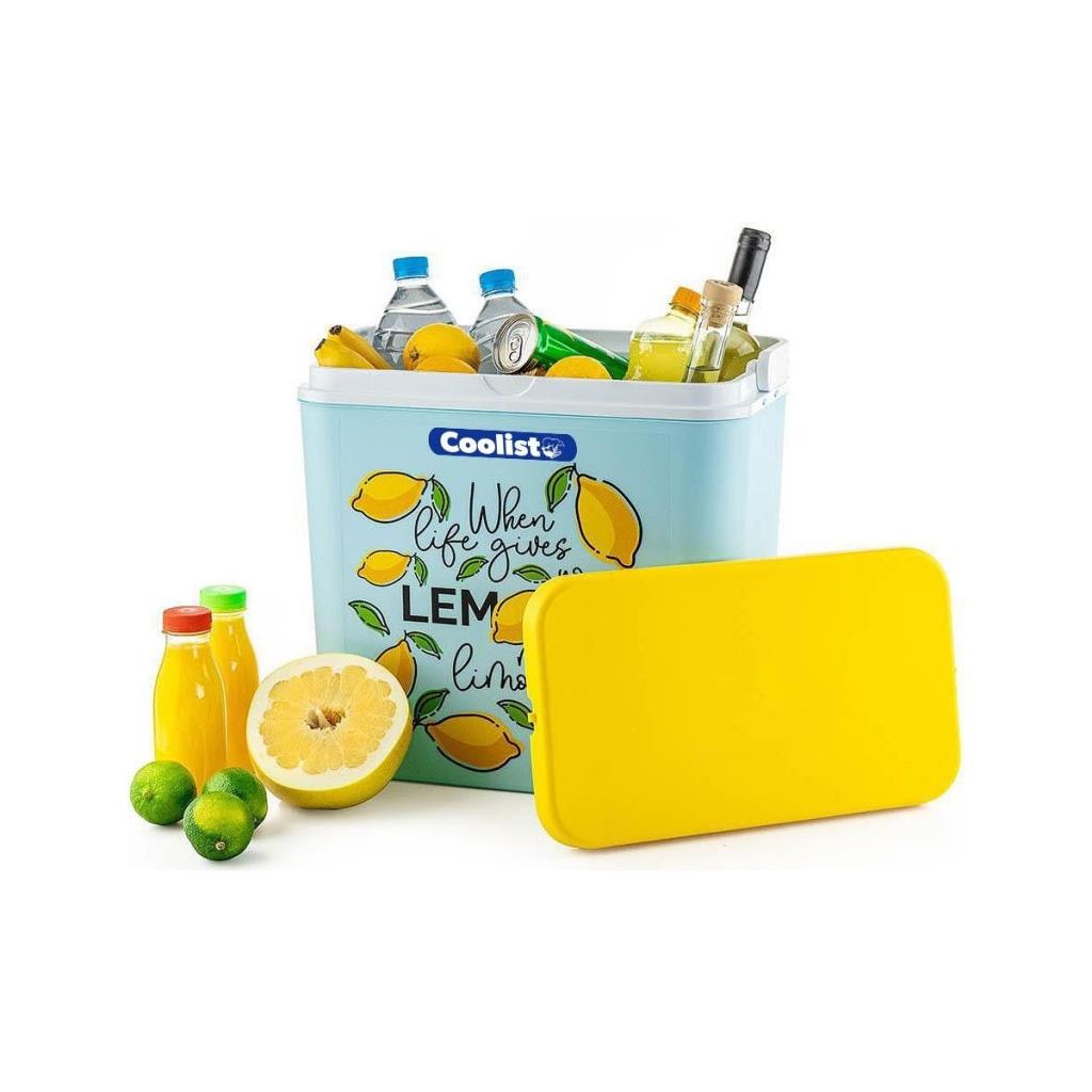 Coolist CLB24LM Limon Desenli 24 lt Kamp Buzluğu + 2 Adet Buz Aküsü