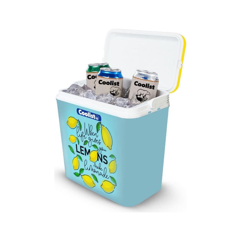 Coolist CLB24LM Limon Desenli 24 lt Kamp Buzluğu + 2 Adet Buz Aküsü