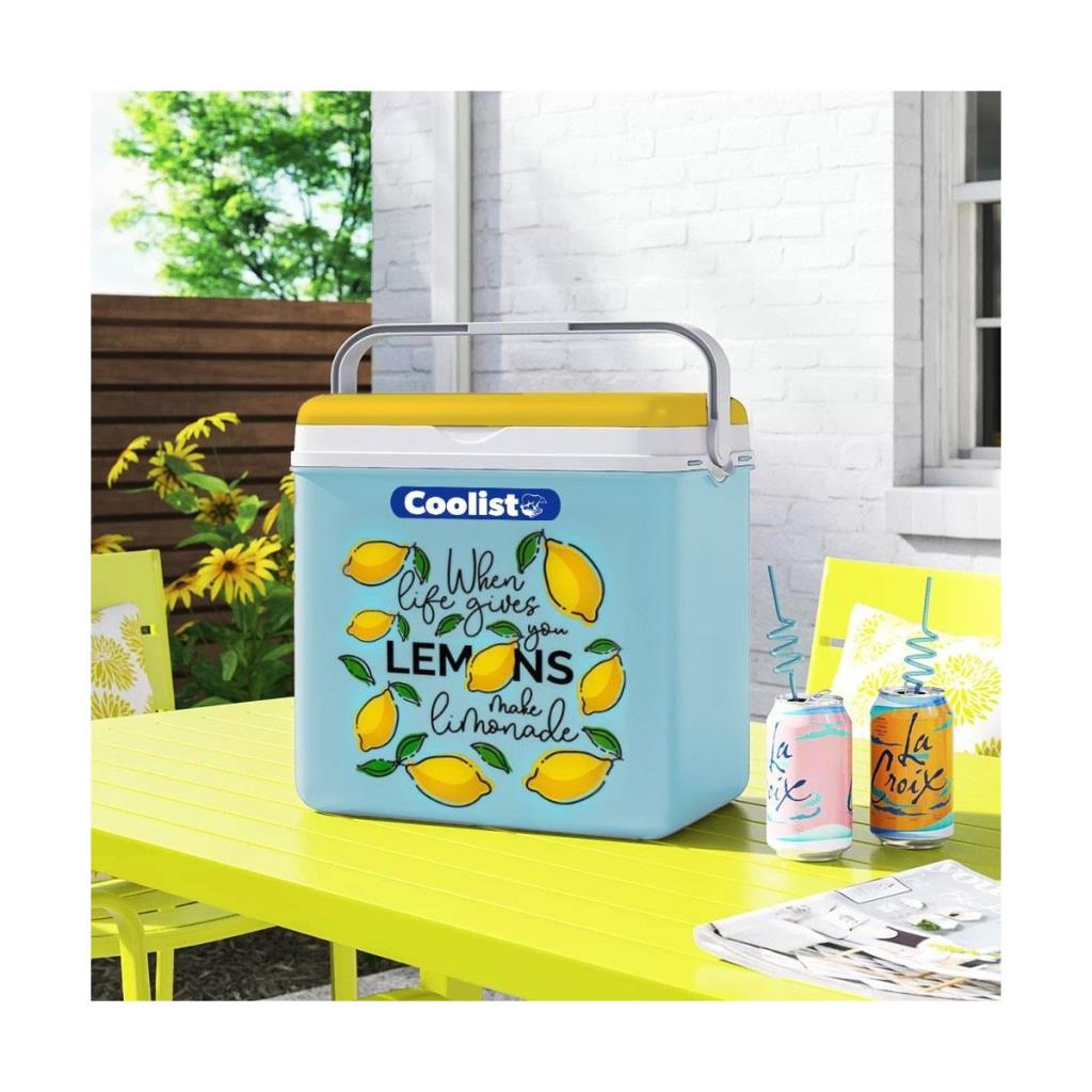 Coolist CLB24LM Limon Desenli 24 lt Kamp Buzluğu + 2 Adet Buz Aküsü