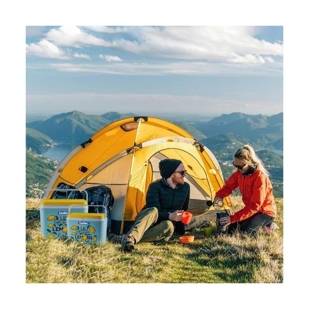 Coolist CLB24LM Limon Desenli 24 lt Kamp Buzluğu + 2 Adet Buz Aküsü