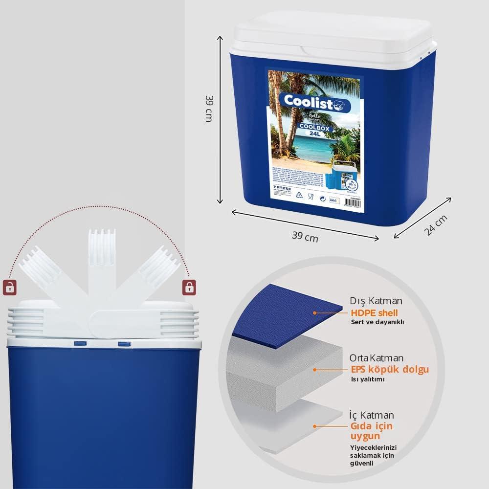 Coolist CLB24SET 24 lt Kamp Buzluğu + 2 Adet Buz Aküsü Teşhir