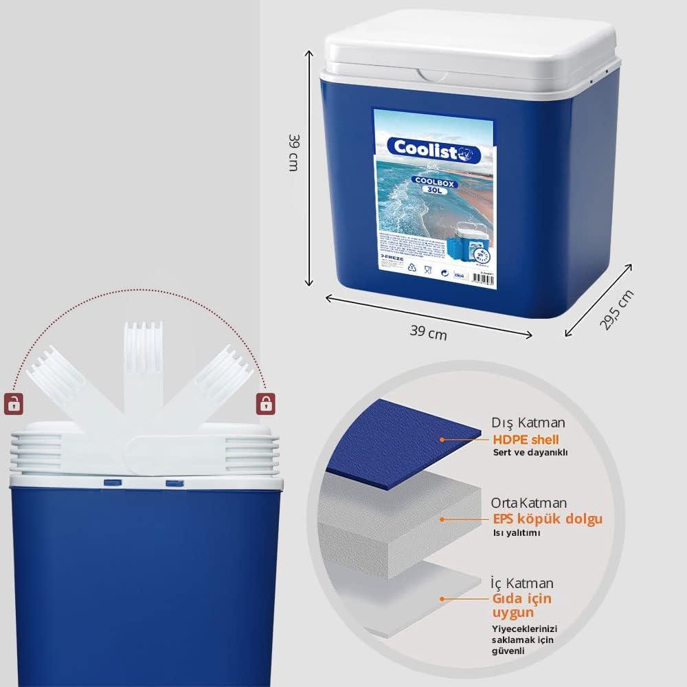 Coolist CLB30SET 30 lt Kamp Buzluğu + 3 Adet Buz Aküsü Outlet