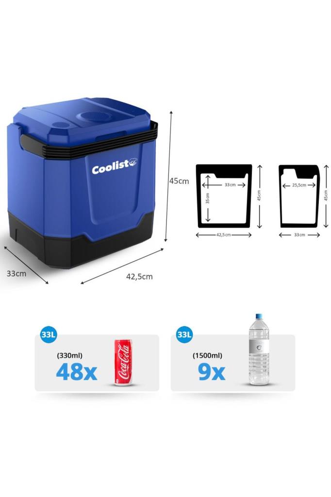 Coolist CLT33 12-220 V 33 lt Termoelektrikli Araç Buzdolabı