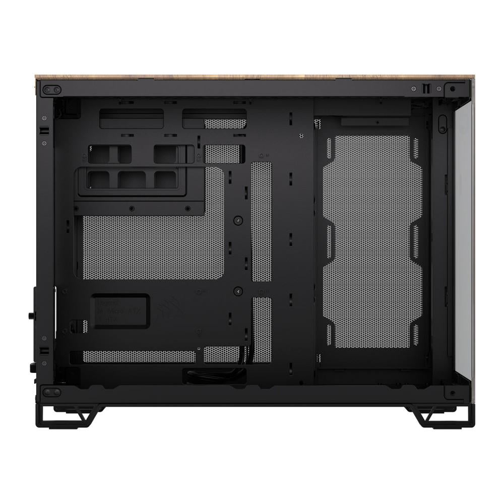 Corsair 2500X Çift Bölmeli mATX Temperli Cam Bilgisayar Kasası Siyah/Ceviz Ağacı - Outlet