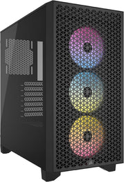 Corsair iCUE 3000D RGB Airflow CC-9011255-WW Fan Black ATX Gaming Case Outlet