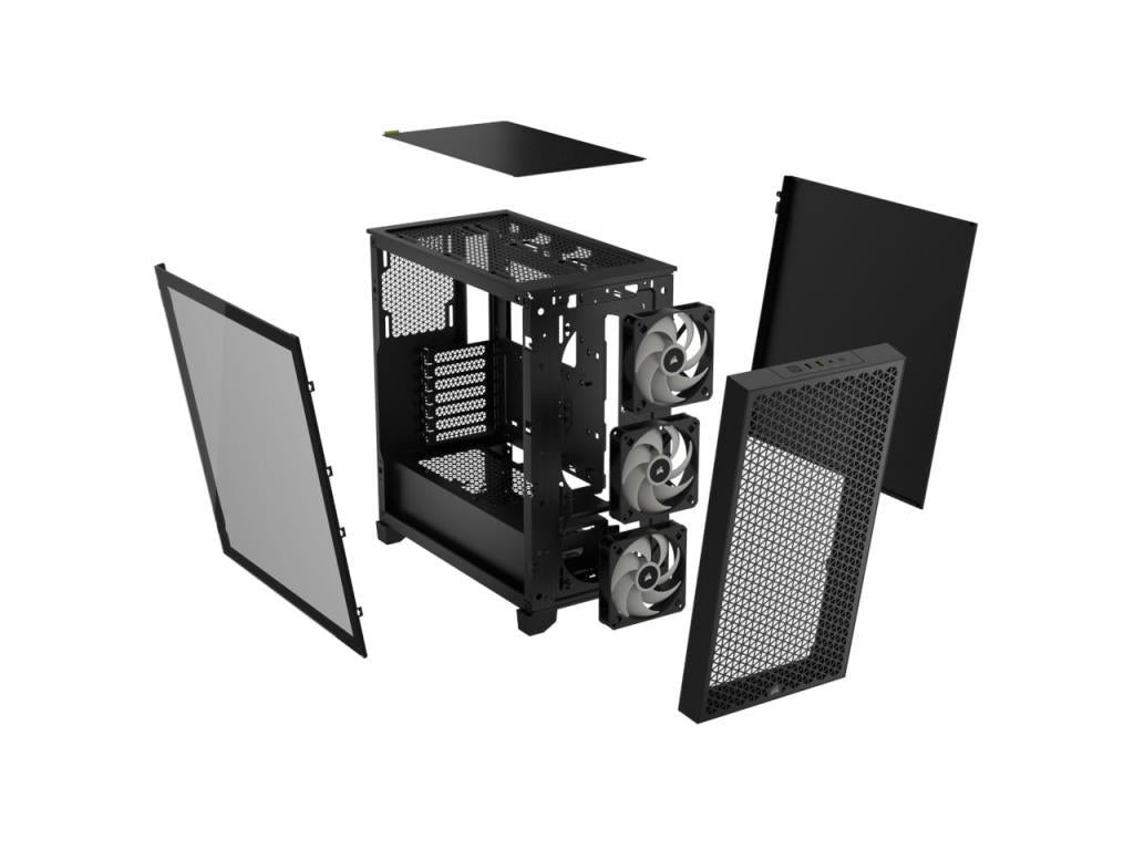 Corsair iCUE 3000D RGB Airflow Siyah Temperli Cam ATX Mid Tower Gaming Kasa CC-9011255-EU - Teşhir