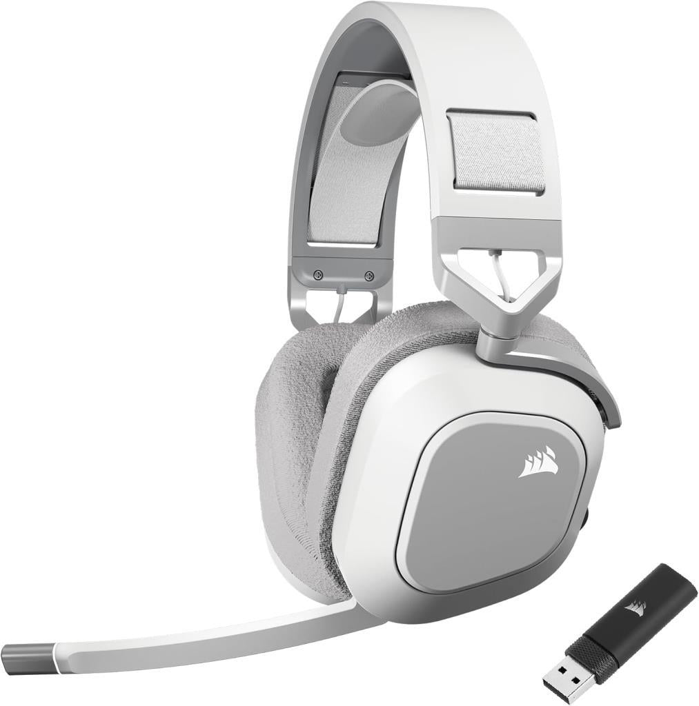 Corsair HS80 Max Wireless CA-9011296-EU Beyaz RGB Kablosuz Kulak Üstü Oyuncu Kulaklığı