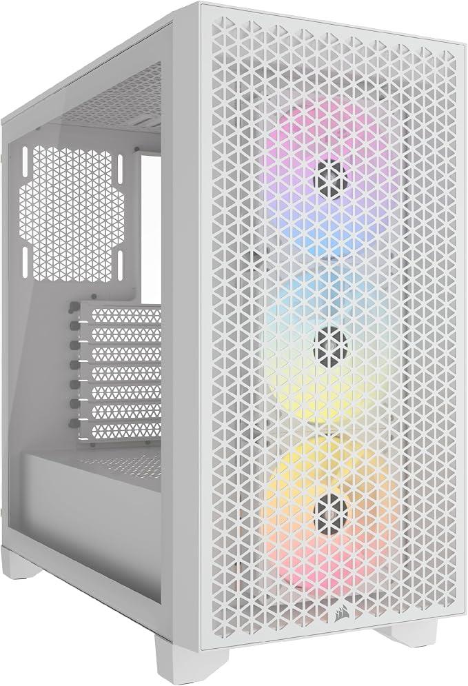 Corsair 3000D RGB Airflow CC-9011256-WW Fanlı Beyaz ATX Oyuncu Kasası - OUTLET
