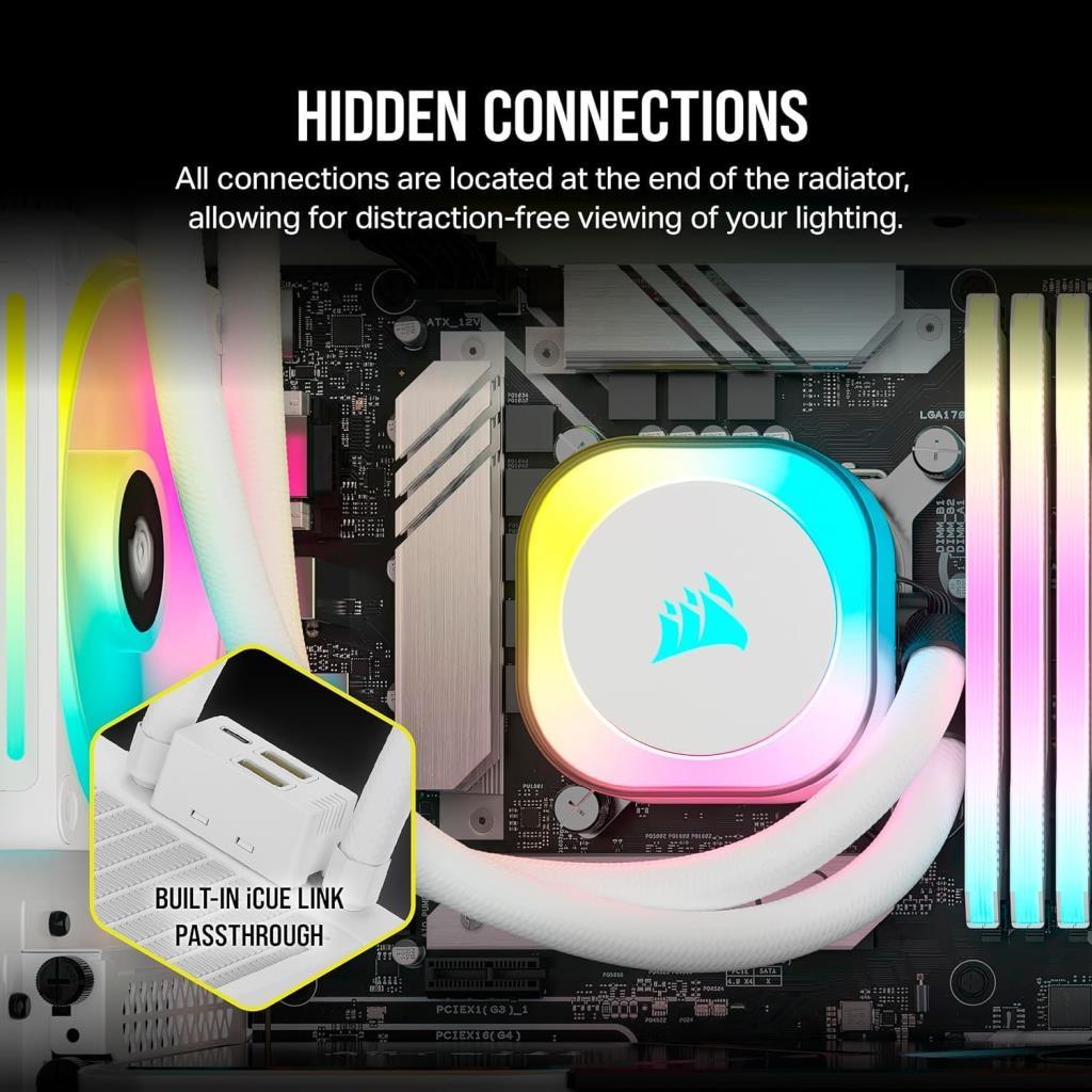 Corsair iCUE LINK H100i RGB AIO CW-9061005-WW 240 mm İşlemci Sıvı Soğutucu Beyaz - Teşhir