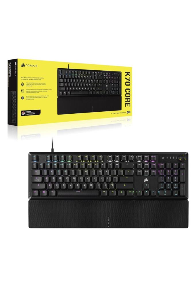 Corsair K70 Core RGB CH-910981E-TR MLX Red Switch Kablolu Mekanik Oyuncu Klavyesi Teşhir