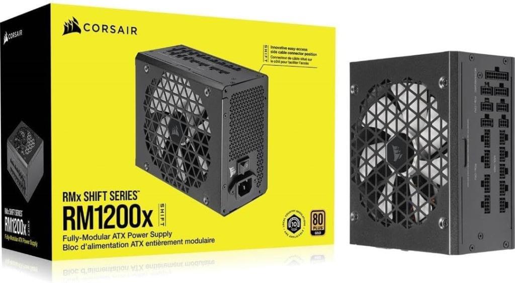 منفذ طاقة Corsair RM1200x Shift CP-9020254-EU Gen5.1 بقوة 1200 واط