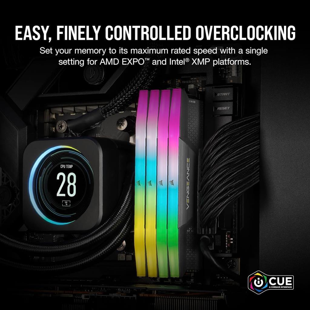 Corsair Vengeance RGB 32 GB 5600 MHz CL40 CMH32GX5M1B5600Z40 DDR5 Ram Outlet