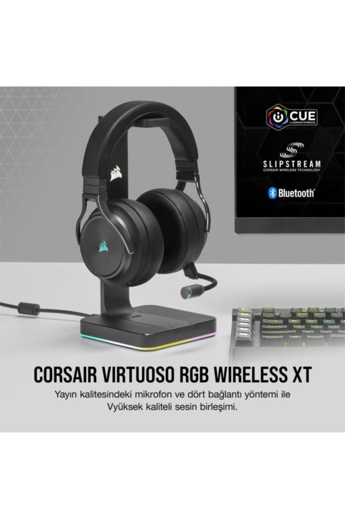 Corsair Virtuoso RGB Wireless XT CA-9011188-EU Kablolu/Kablosuz Kulak Üstü Oyuncu Kulaklığı Outlet