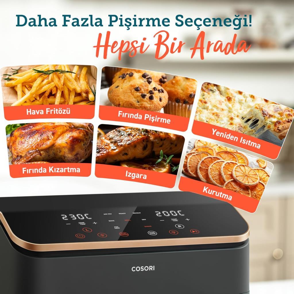 Cosori 8in1 XXL Airfryer 8.5 lt Yağsız Fritöz Teşhir