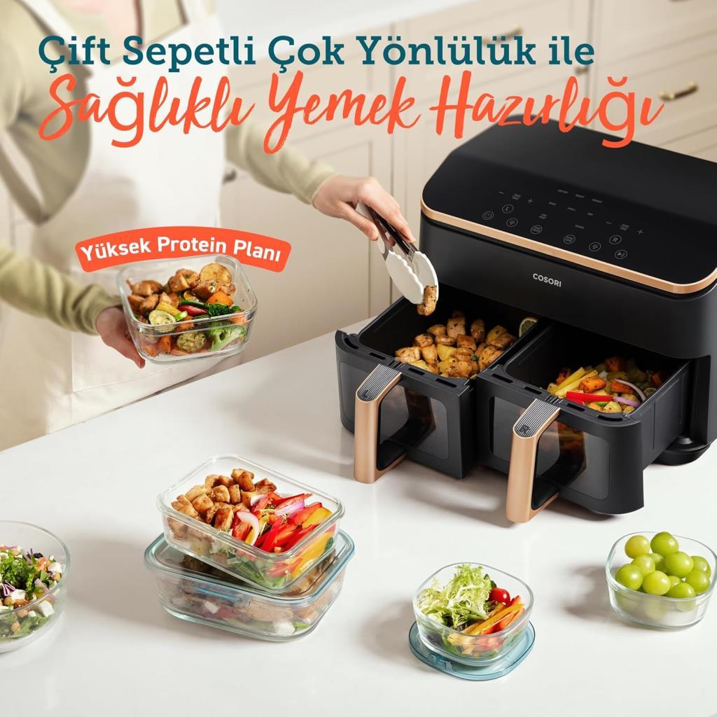 Cosori 8in1 XXL Airfryer 8.5 lt Yağsız Fritöz Teşhir
