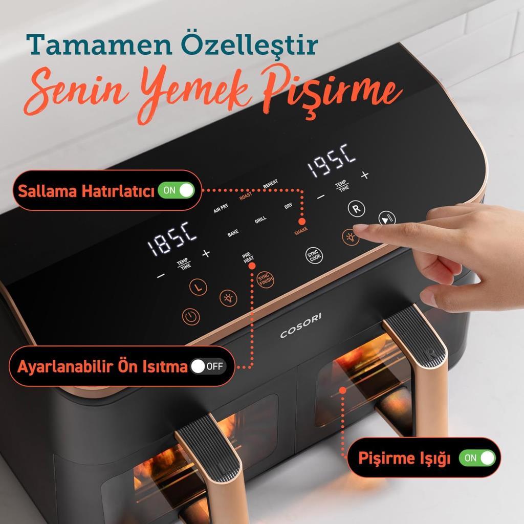 Cosori 8in1 XXL Airfryer 8.5 lt Yağsız Fritöz Teşhir