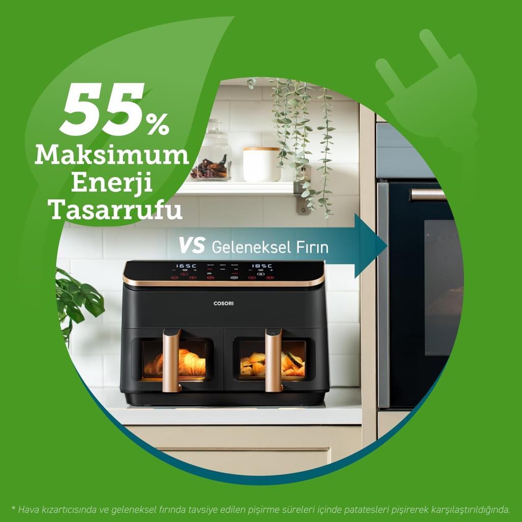 Cosori 8in1 XXL Airfryer 8.5 lt Yağsız Fritöz Teşhir