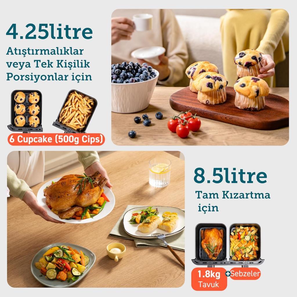 Cosori 8in1 XXL Airfryer 8.5 lt Yağsız Fritöz Teşhir